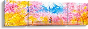 Obraz - Malowana para, akwarela (170x50 cm)