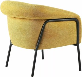 Designowy fotel CLOVER BREGO, musztardowy