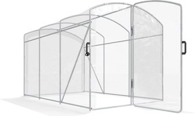 Outsunny Szklarnia foliowa, tunelowa 3 x 2 x 1,95 m, Odporna na wiatr szklarnia na pomidory, Szklarnia z 1 drzwiami, do ogrodu, na balkon, z PE, Przezroczysta