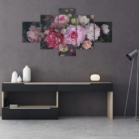 Obraz - Kwiaty ogrodowe (125x70 cm)