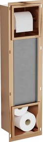 Mexen X-Wall-BP uchwyt na papier toaletowy z magazynkiem, miedź szczotkowana - 19C4