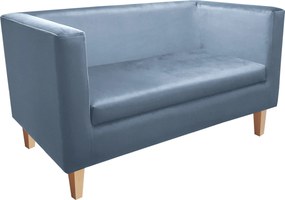 Sofa Monaco : Kolor nogi - Drewno, Kolor tkaniny - VELVET - BL06, Typ tkaniny - Velvet, Wysokość nogi - 20 cm