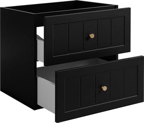 Szafka podumywalkowa w stylu klasycznym, czarna, 60 x 57 x 46 cm