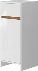 Szafka Midi biały wysoki połysk/złoty dąb power 35x35x82 detmold