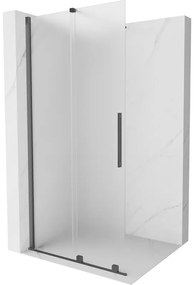 Mexen Velar ścianka prysznicowa rozsuwana Walk-in 110 x 200 cm, szron 8 mm, gun gray szczotkowany - 871-110-000-33-66