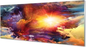 Panel szklany do Kuchni Artystyczny Nieład Form