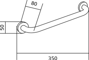 Mexen poręcz ścienna 35 cm, złota - 70101630-50