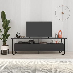 Czarna szafka pod TV 150x45 cm Dilly – Marckeric