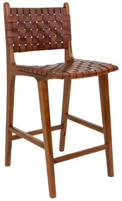 Brązowy hoker z drewna tekowego 101 cm Perugia – House Nordic