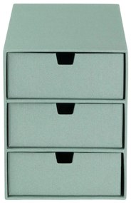 Zielony kartonowy organizer z szufladką Ingrid Canvas Paper Laminate – Bigso