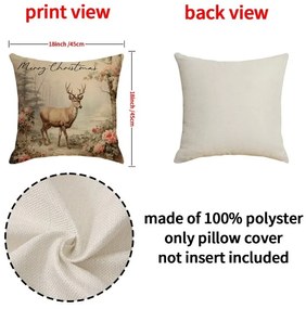 Poszewka na poduszkę świąteczną CHRISTMAS BALL 45x45 cm, czerwona