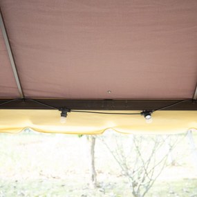 Outsunny Pawilon Ogrodowy 390x290cm - Namiot Ogrodowy z Moskitierą na Grill i na Zimne Piwo | Aosom PL
