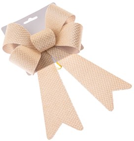 Wstążka świąteczna 16 x 25 cm, kremowy, 16 cm