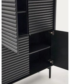 Czarna szafka w dekorze dębu 104,5x144x40 cm Lenon – Kave Home