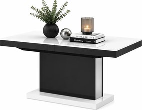 Rozładana ława biały + czarny - D0-G38