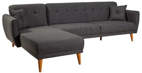 Antracytowy rozkładany narożnik Aria – Balcab Home