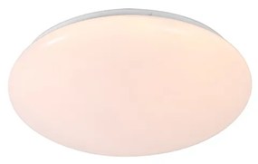 Lampa sufitowa biała 33 cm z wbudowanym LED i ściemniaczem z pilotem - Iene Nowoczesny Oswietlenie wewnetrzne