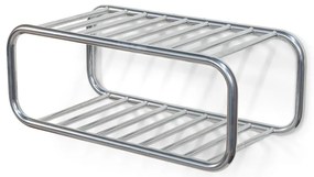 Metalowa wisząca szafka na buty w kolorze srebra Retro – Spinder Design