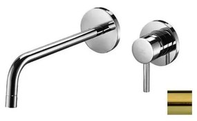 Paffoni - podtynkowa bateria umywalkowa LIGHT w kolorze szczotkowanego złota