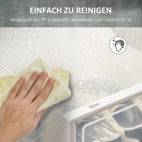 HOMCOM DIY Szafka na buty z 8 przegródkami plastikowa przezroczysta