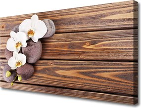 Zdjęcie na płótnie Orchidea na Rustykalnym Drewnie