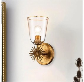 Quoizel STARING-1WB-DG-CLEAR - Kinkiet STARING 1xE27/40W/230V miedziany