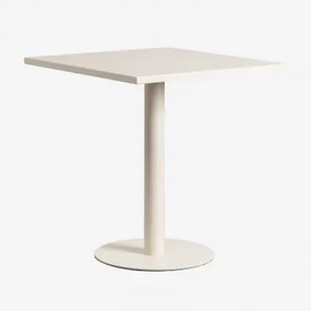 Kwadratowy Stół Kuchenny 70x70 Cm Z Metalu Mizzi Kremowa Tapioca - Sklum