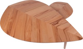 Drewniany stolik kawowy P2 liść mały 67 cm buk twardzielowy