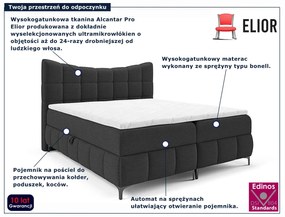 Czarne kontynentalne łóżko pikowane 5 rozmiarów C4-R82