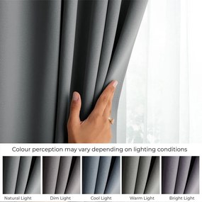 Szara zaciemniająca zasłona termiczna 140x270 cm Pleat – Restilo