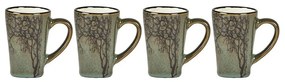 Zielone kamionkowe kubki na espresso zestaw 4 szt. 100 ml Hela – Villa Collection
