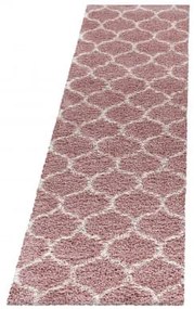 Dywan shaggy Salsa koniczyna różowy 80 cm x 250 cm