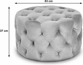 Tapicerowana pufa pikowana Chesterfield Moet