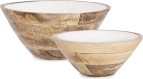 Białe drewniane misy zestaw 2 szt. ø 30,5 cm Knossos – Yes Everyday