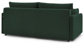 Ciemnozielona sztruksowa rozkładana sofa 211 cm Marcel – Bobochic Paris