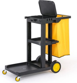 Profesjonalny wózek sprzątający z workiem i pokrywą, 1120 × 470 × 990 mm