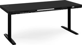 Biurko elektryczne sit-stand z szufladą i ładowarką bezprzewodową Qi czarne, 1600 mm: ELLIS