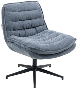 HOMCOM Obrotowe Krzesło Biurowe z Szerokim Siedziskiem, Przestronny Fotel do Biura i Pokoju, Ciemnoszary