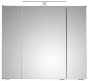 Szara wisząca szafka łazienkowa z lustrem 80x70 cm Set 357 – Pelipal