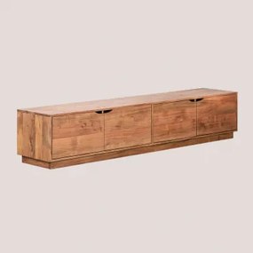Szafka Rtv 200x40 Cm Z Drewna Akacjowego Tasmani Akacja Brąz - Sklum