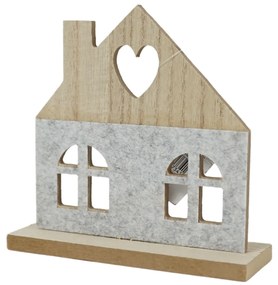 Drewniany domek dekoracyjny HEARTLY 14 cm
