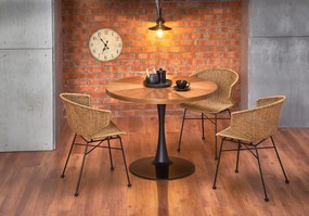 Nierozkładany stół na jednej nodze z okrągłym blatem Carmelo