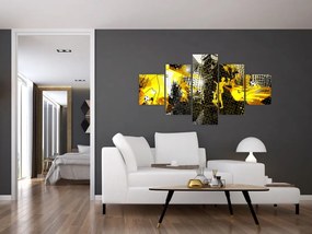Obraz - Piłka nożna w wielkim mieście (125x70 cm)