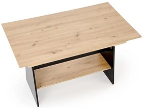 Ława rozkładana podnoszona ERIKA dąb artisan/czarny HALMAR