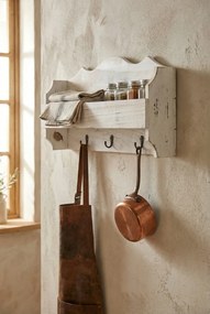 Biały wieszak ścienny z półką K8-T96