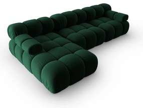 Zielona aksamitna sofa 285 cm Bellis – Micadoni Home
