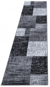 Dywan nowoczesny Plus prostokąty czarno-szare 80 cm x 300 cm