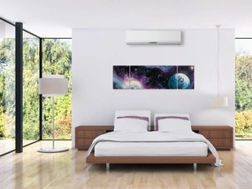 Obraz - Malowany wszechświat (170x50 cm)