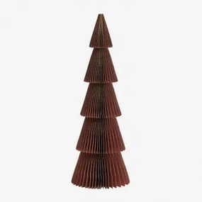 Zestaw 3 Papierowych Choinek Jesper ↑22.5 Cm & Czerwony Cedr Ze Złotą Ramką - Sklum