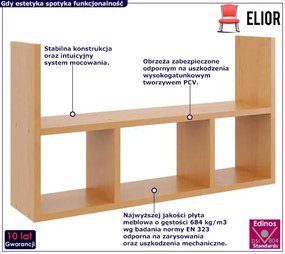 Minimalistyczna półka ścienna w kolorze olcha Gondion